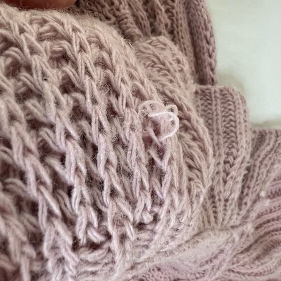 Roz & Ali Women Open Front Waterfall Knit Cardigan Sz SP Feminine Ferry Coquette - Picture 4 of 9